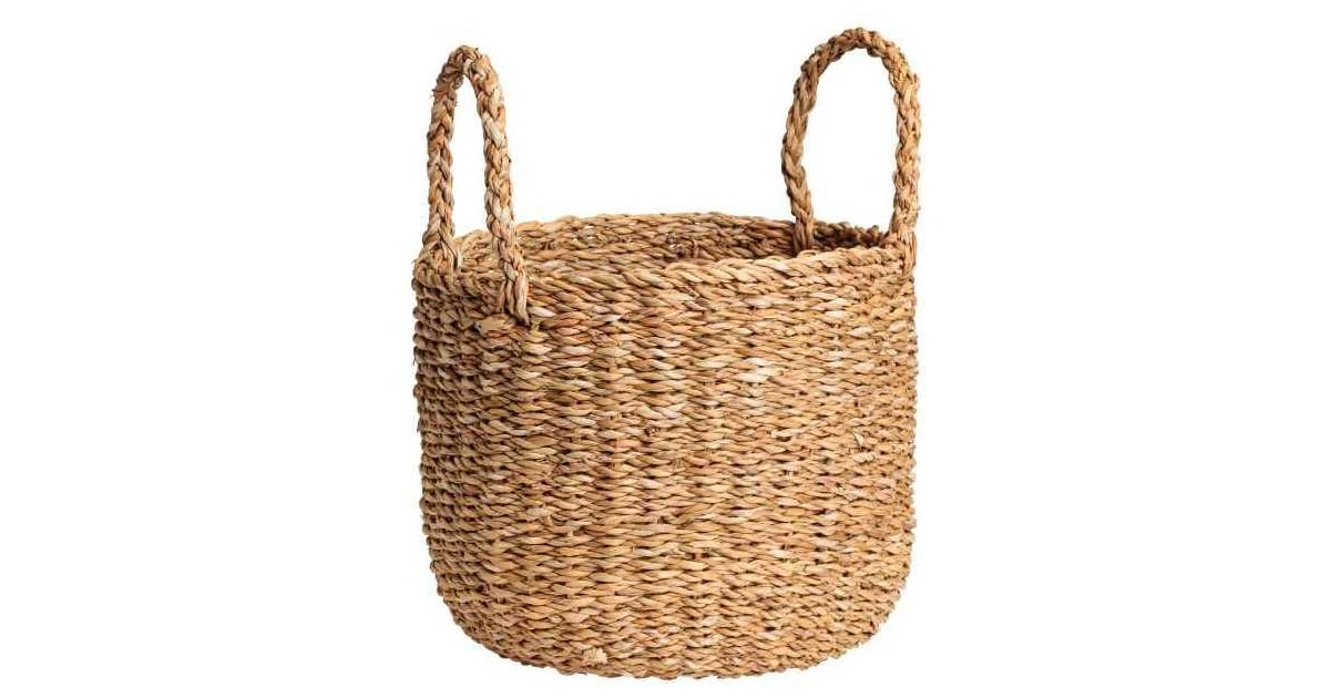 H&M Braided Storage Basket H&M Home Collection Summer 2017 POPSUGAR