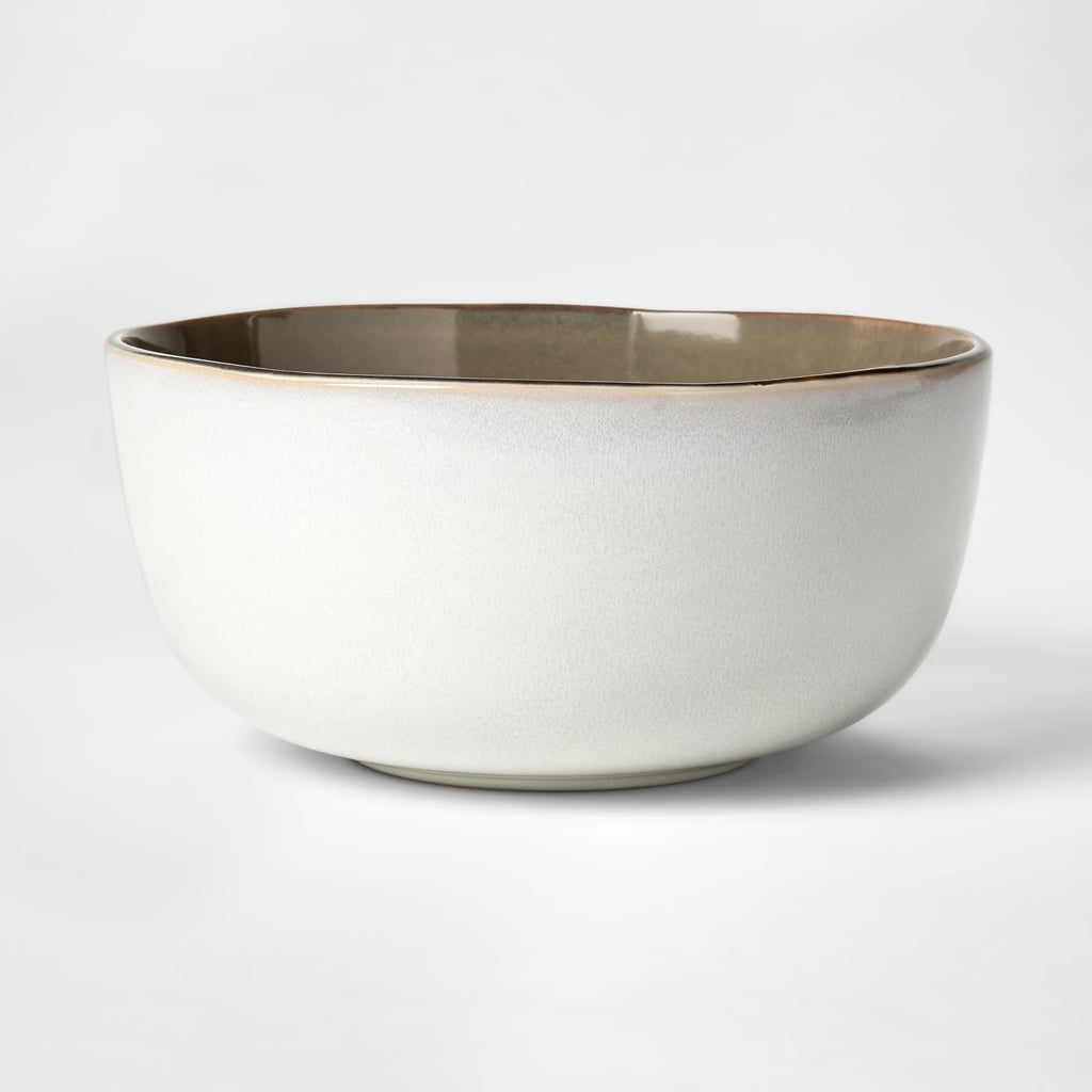 Cravings by Chrissy Teigen 9" Stoneware Serving Bowl White/Gray