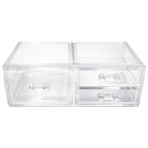 Clear 3-Drawer Makeup Organizer