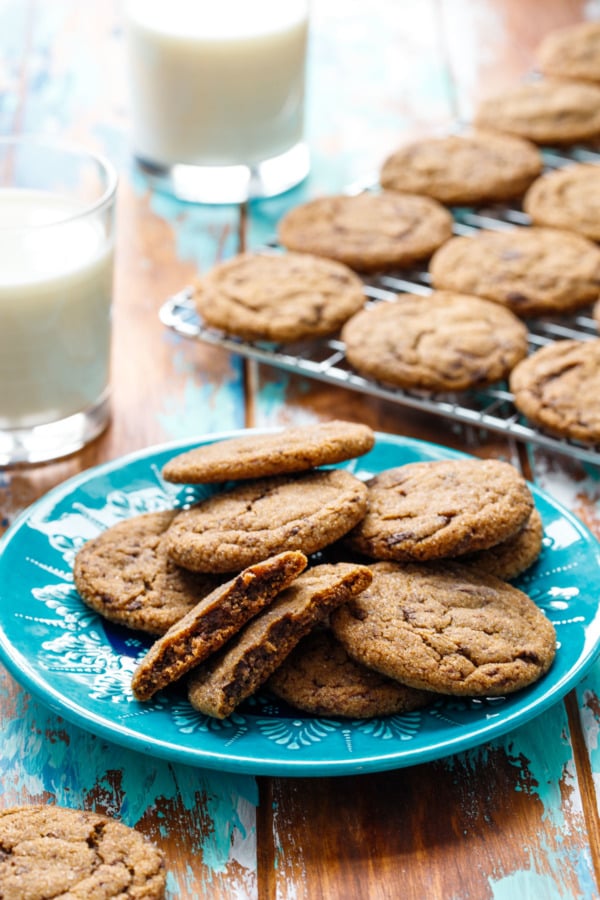 Chewy Molasses Chocolate Chip Cookies