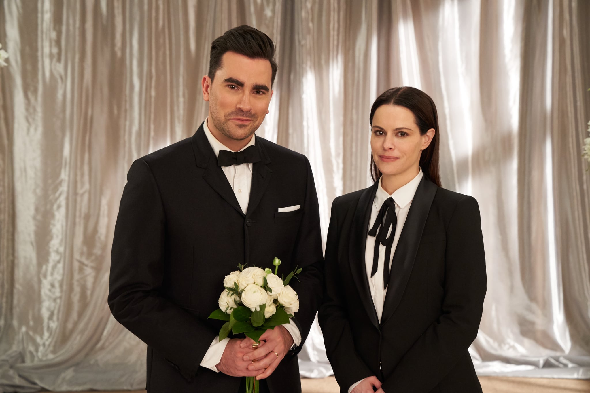 Schitt S Creek Every Outfit At David And Patrick S Wedding Popsugar Fashion These outfits made her our fave. every outfit at david and patrick s