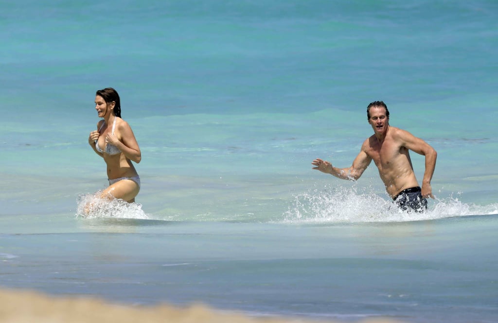 Cindy Crawford and Rande Gerber in St. Barts April 2017