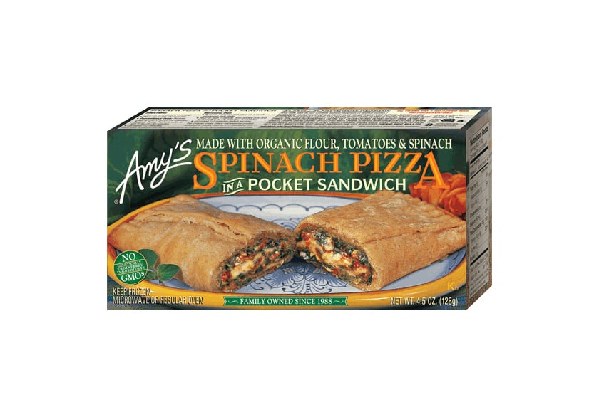 Amy's Spinach Pizza in a Pocket Sandwich