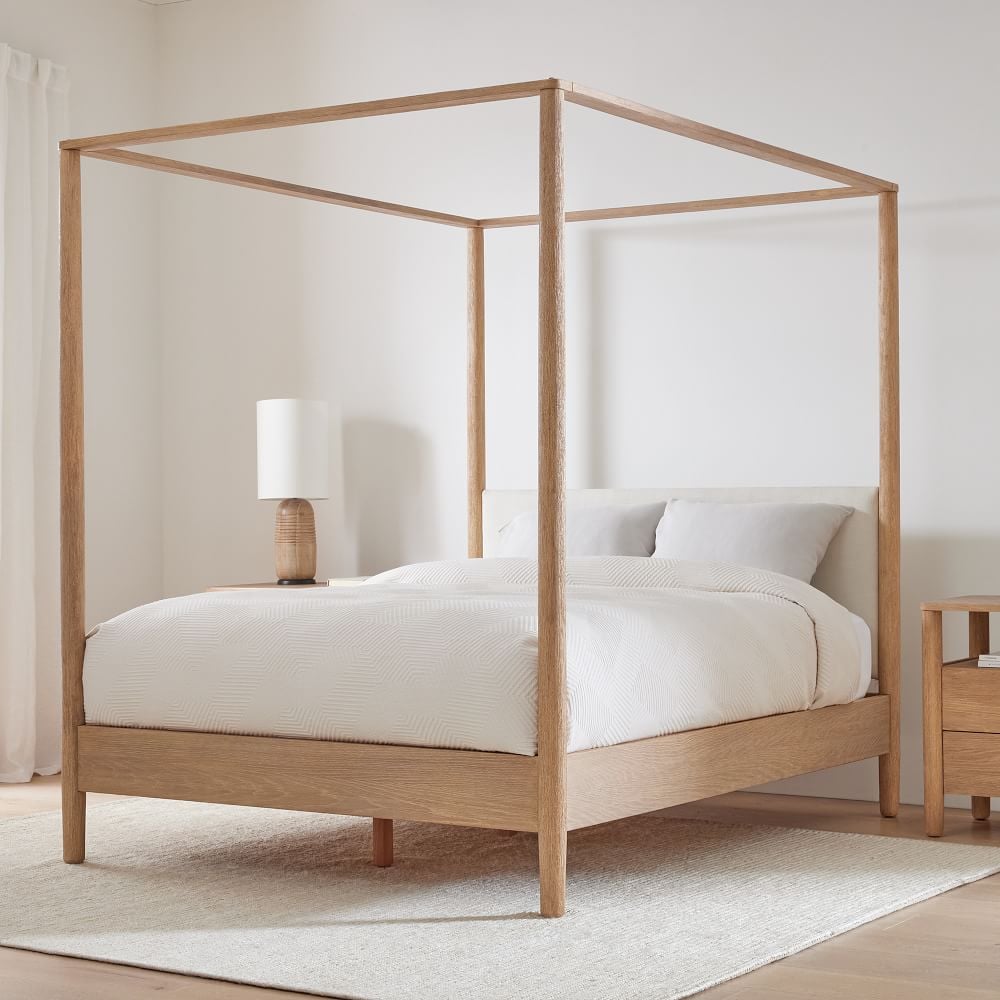 A Wooden Canopy Bed: West Elm Hargrove Canopy Bed