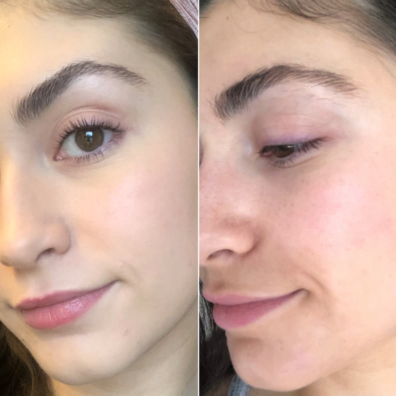 Left: Brow From April; Right: Current Brow
