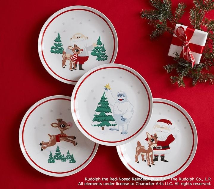Ceramic Rudolph Plate Set