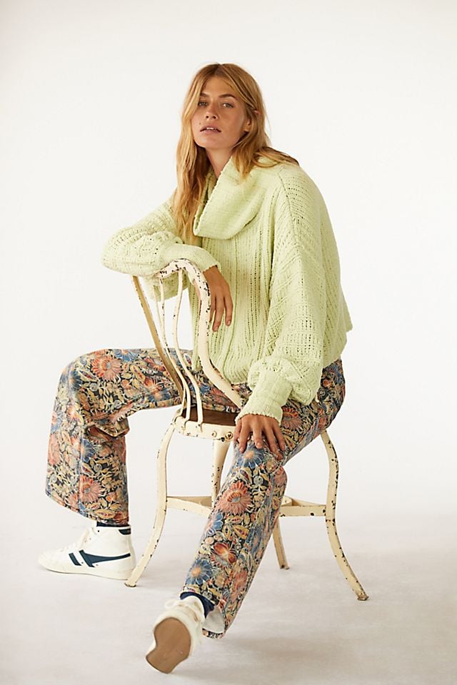 We The Free Oversized Slouchy Printed Jeans