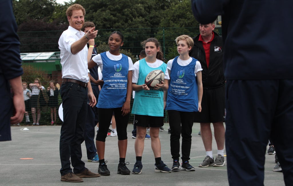 Prince Harry Visits RFU Community Rugby Programme June 2016