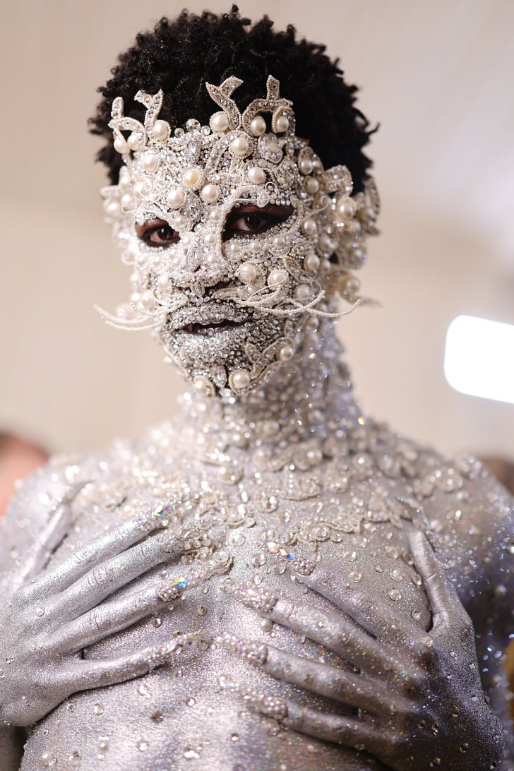 Lil Nas X's Silver Body Makeup at the Met Gala 2023 | POPSUGAR Beauty