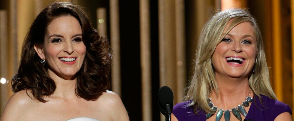 Amy Poehler and Tina Fey at the Golden Globe Awards 2015