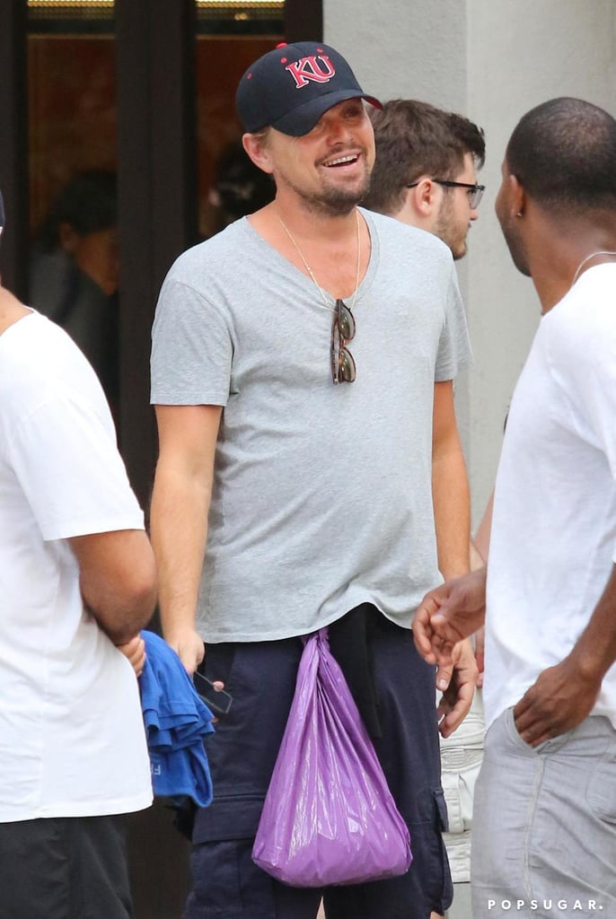 Leonardo DiCaprio Wearing a Plastic Bag on His Pants 2017