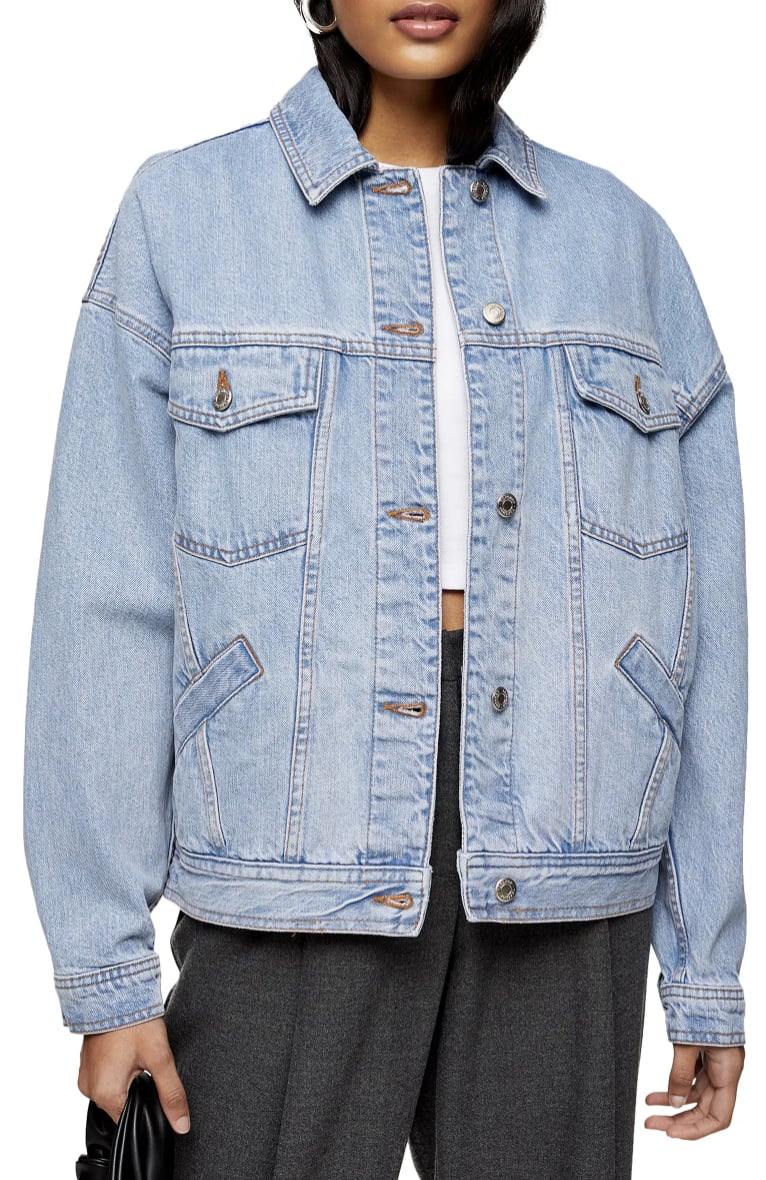 A Denim Jacket: Topshop Oversize Denim Jacket