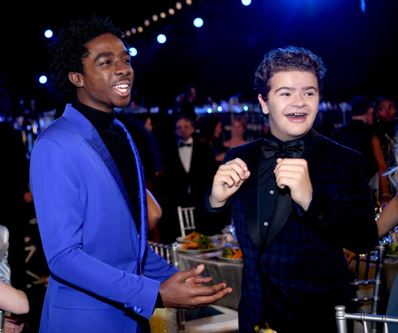 Caleb McLaughlin and Gaten Matarazzo at the 2020 SAG Awards