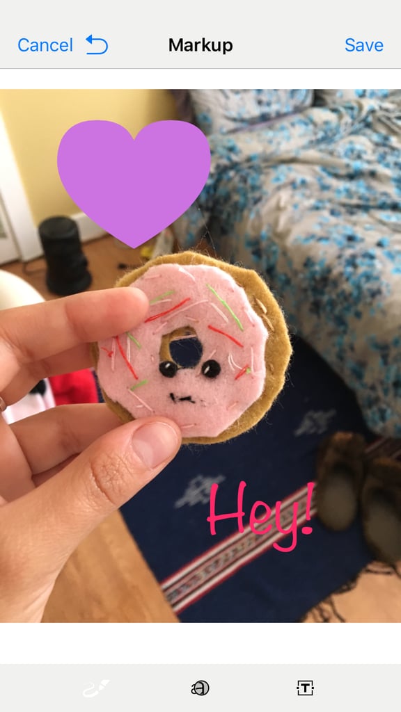 Draw on photos you send to friends and family.