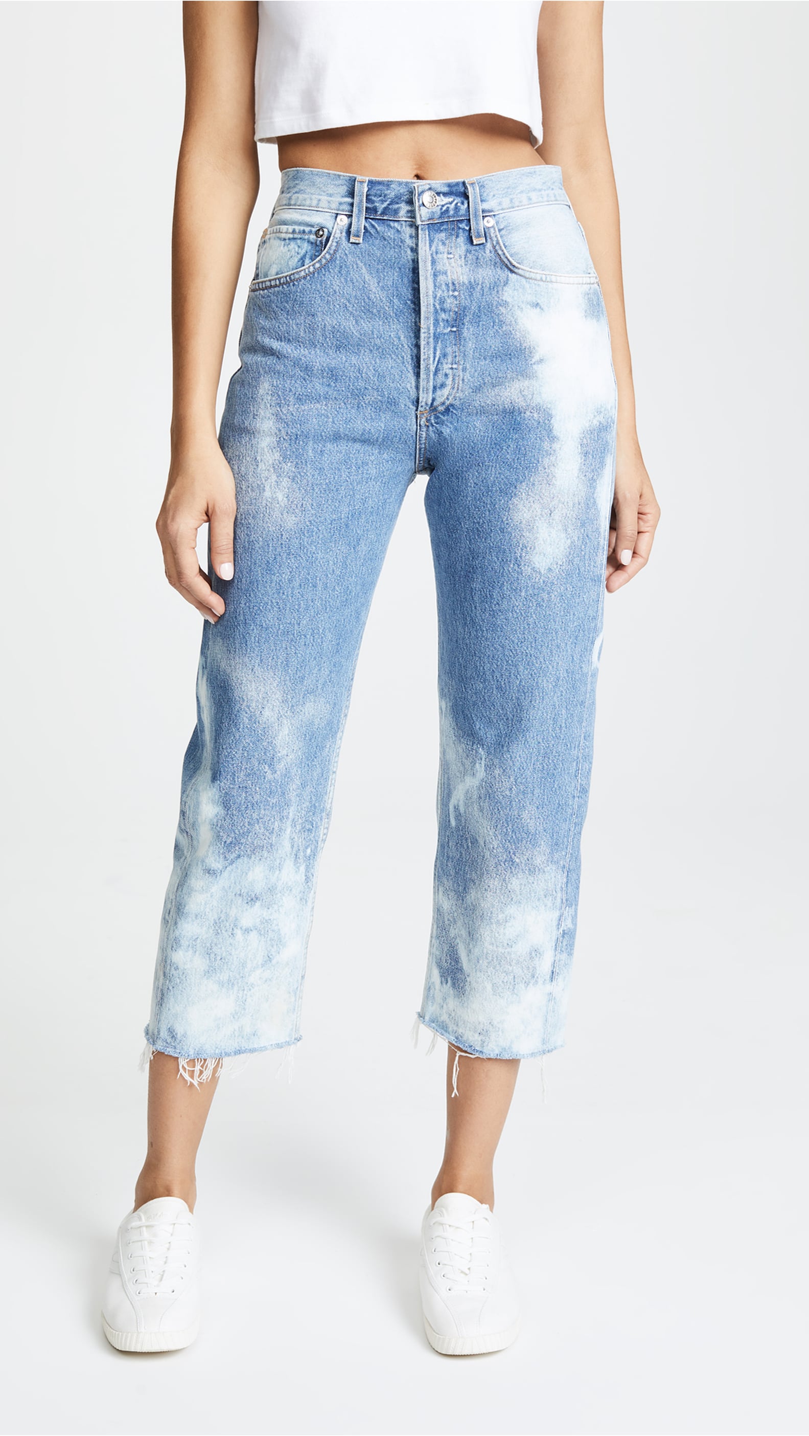 Hailey Baldwin Acid Wash Jeans With Justin Bieber PS Fashion