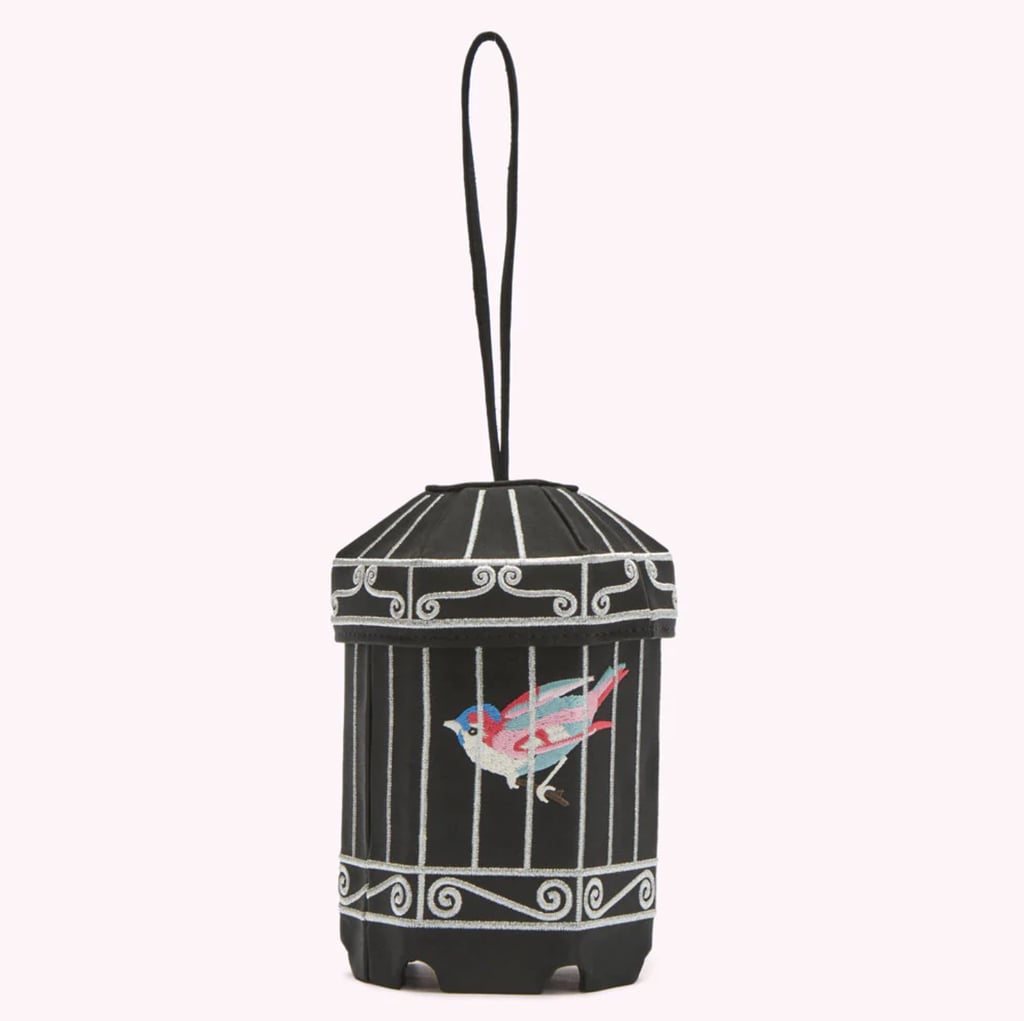 Lulu Guinness Bird Cage Clutch Bag in Black
