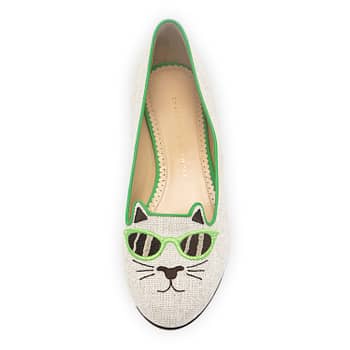 Charlotte Olympia Sunkissed Kitty Flats With Sunglasses | POPSUGAR Fashion