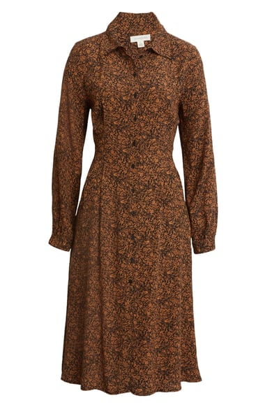 Floral Long Sleeve Shirtdress