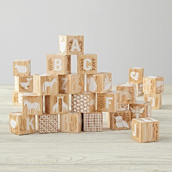 Etched Wooden Blocks