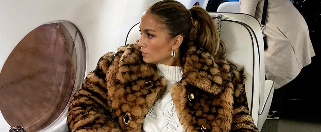 J Lo's Coach Coat Is Making Me Crave a Shearling Logo Jacket
