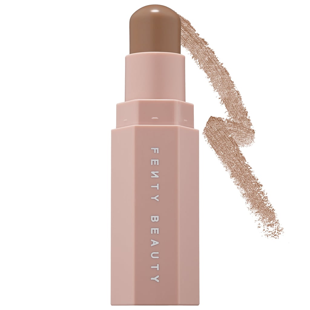 Every multitasking Fenty Beauty by Rihanna Match Stix Matte Skinstick ($25) can work to conceal and contour on its own, or can be used with the sidekick Fenty Beauty by Rihanna Portable Contour and Concealer Brush 150 ($24). It's not necessary to touch your face either way as you can apply this product directly on your face and blend, or apply the brush onto its tip and blend on your face from there instead.