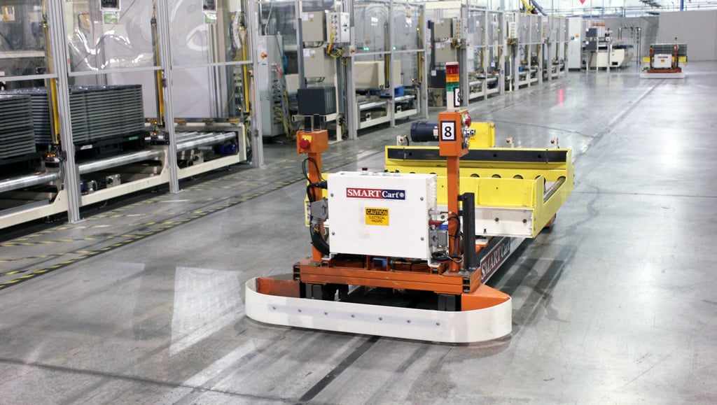 Automated Carts, Like the Ones in Disneyland, Shuttle Stuff Around