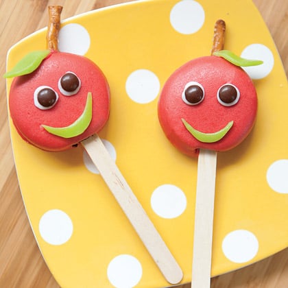 Candy Apple Cookie Pops