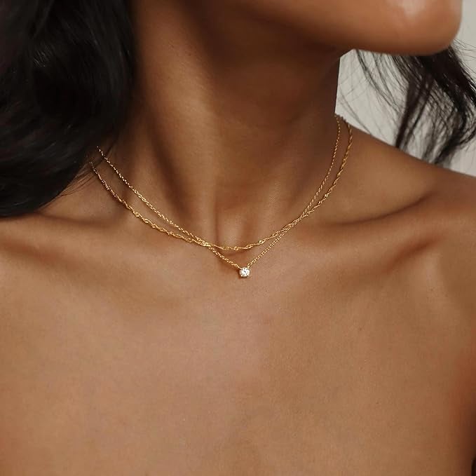 Best Tiny Faux Diamond Necklace