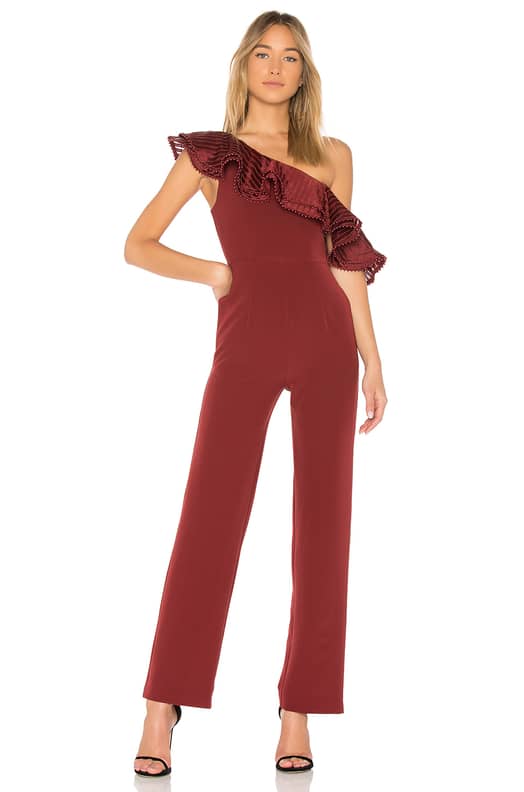 Red Ruffle Off The Shoulder Jumpsuit – Legacy Clothing Boutique