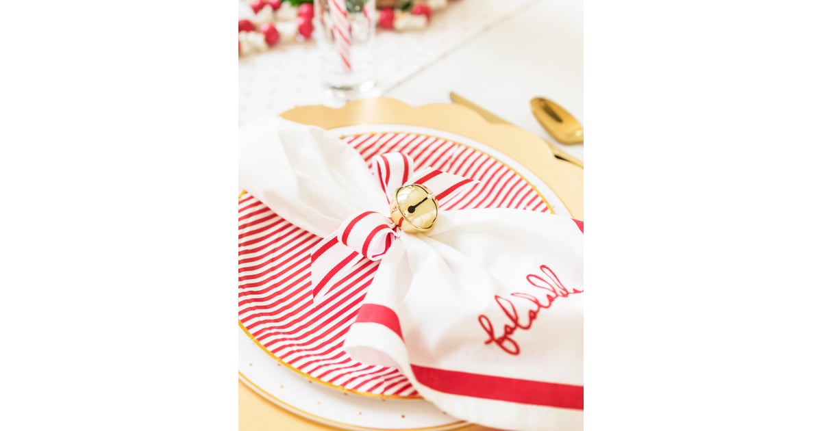 Sugar Paper White and Red Falala ChainStitched Dinner Napkin Target