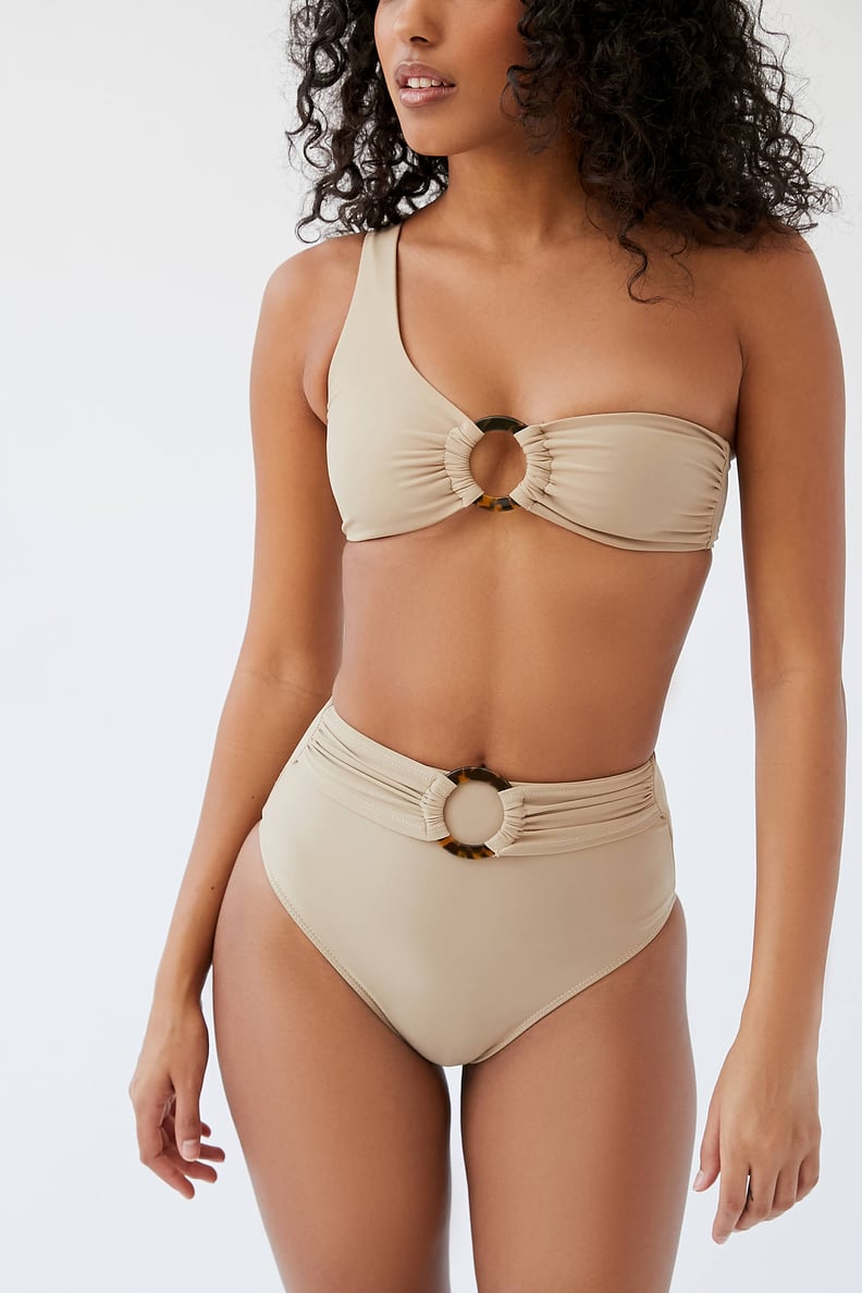 Ellejay Hayden One-Shoulder Bikini Top and High-Waisted Bikini Bottom