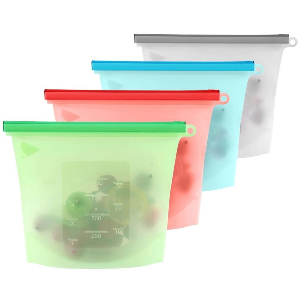 4-Pack Reusable Silicone Food Bag