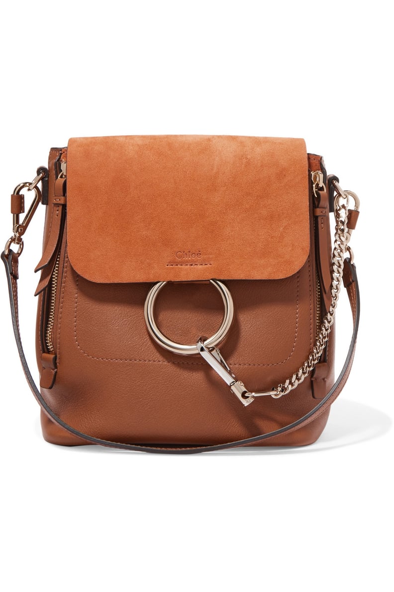 Shop It: Chloé Faye Small Textured-Leather and Suede Backpack