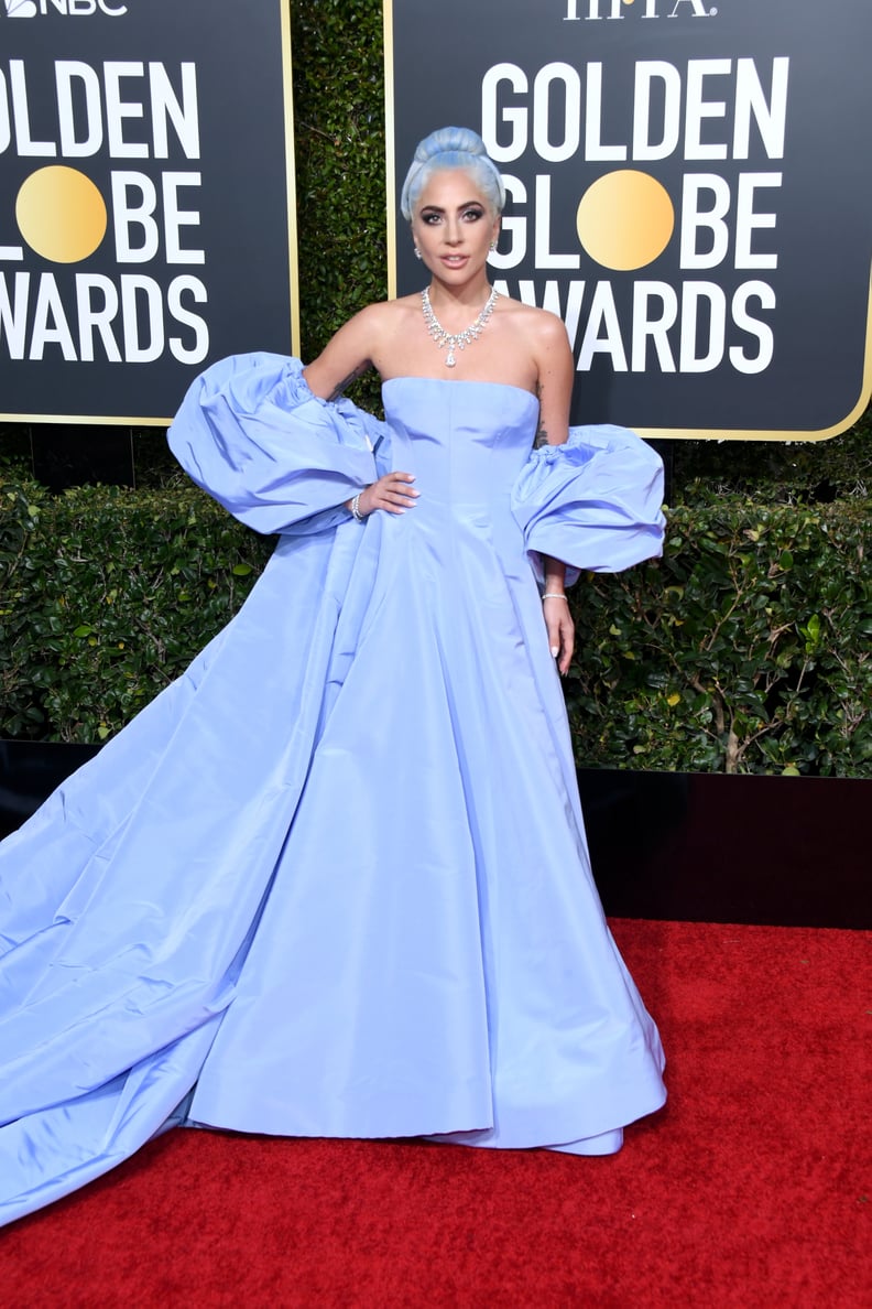 Lady Gaga's Blue Hair at the Golden Globes