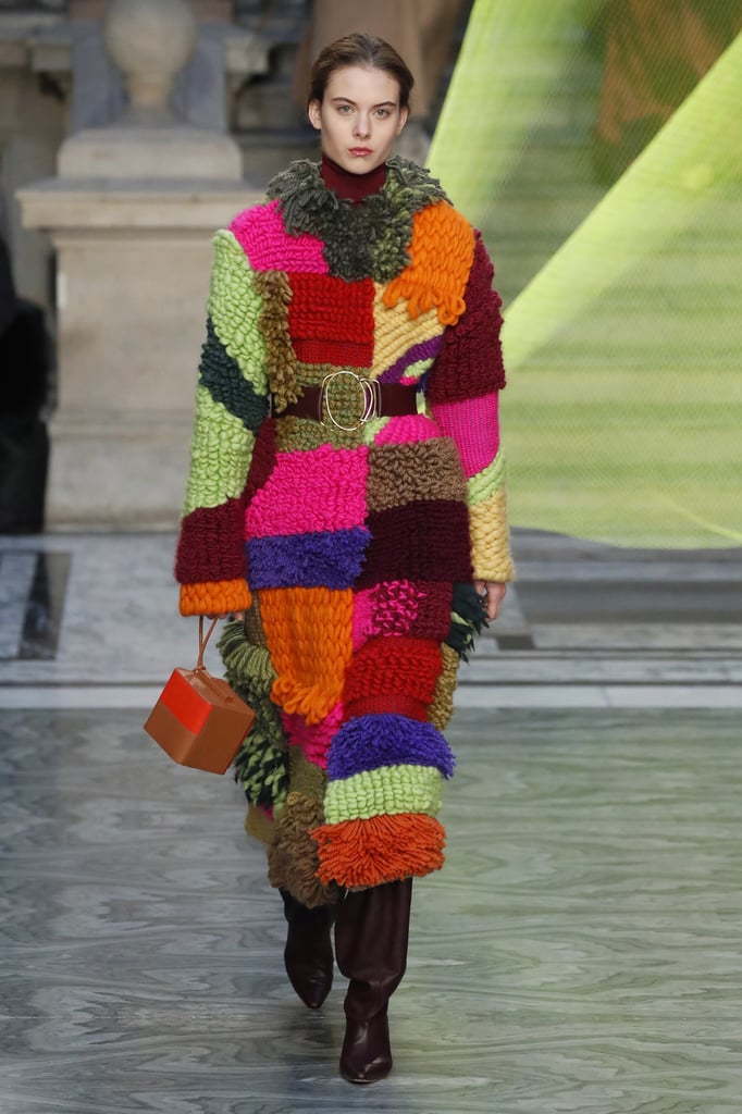 A Colorful Knitted Coat From the Roksanda Fall 2020 Runway at London Fashion Week