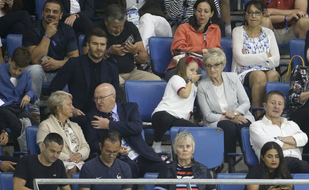 David Beckham and Harper at World Cup Pictures June 2019