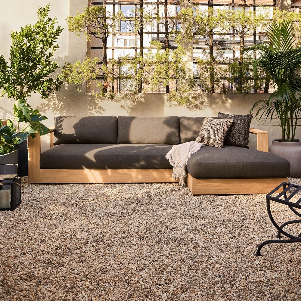 A Contemporary Sectional: Telluride Outdoor 2-Piece Chaise Sectional
