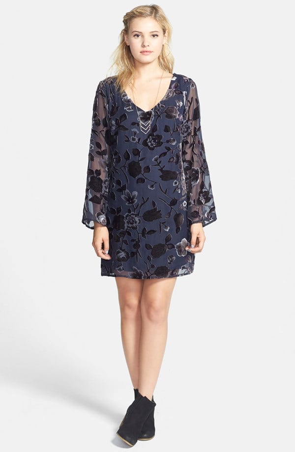 Want & Need Burnout Velvet Shift Dress | Velvet Trend Shopping ...