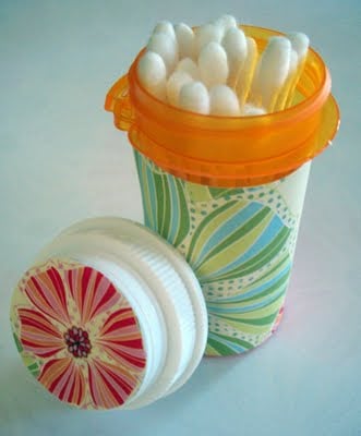 Pill Bottle Q-Tip Holder
