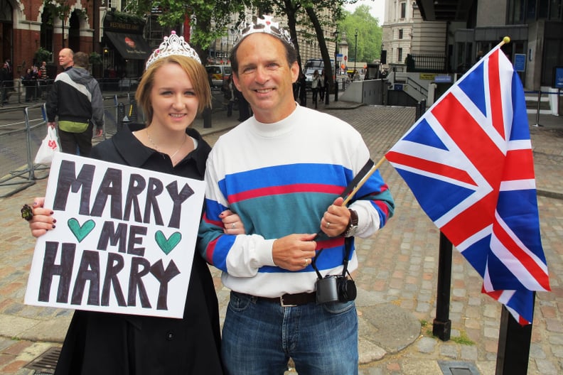 She may have been waiting for Kate Middleton to give birth in 2011, but this woman only had Harry on the brain.