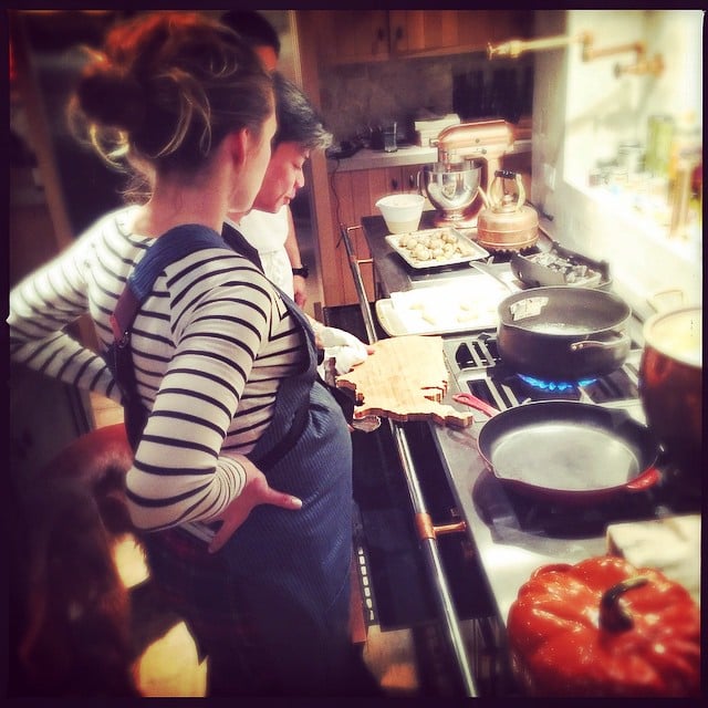 Blake, who has been open about her passion for cooking, shared this photo of an "epic foodie dice challenge" that took place in her kitchen.