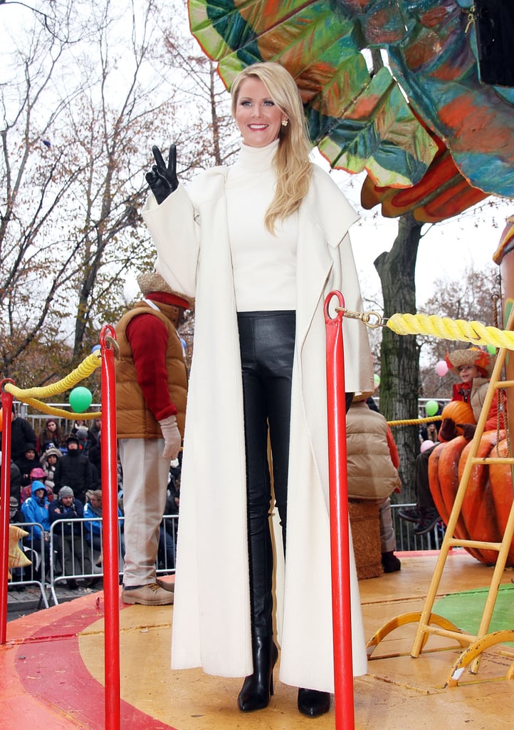 Sandra Lee was in the front of a float.