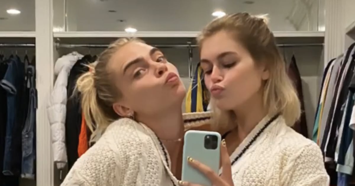 Cara Delevingne and Kaia Gerber Are Twinning Swifties in Their Cozy Folklore Cardigan