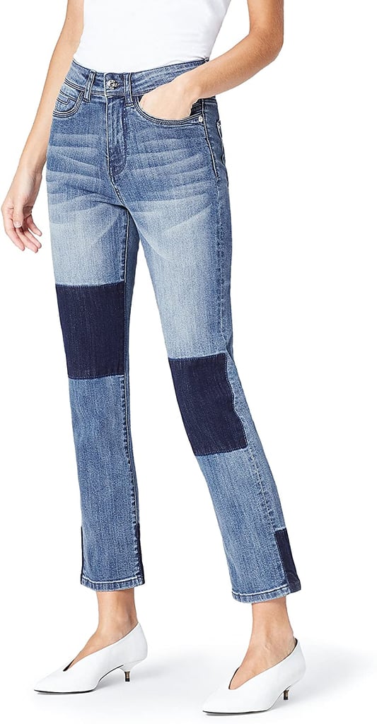Find. Straight-Leg High-Rise Contrast Jeans