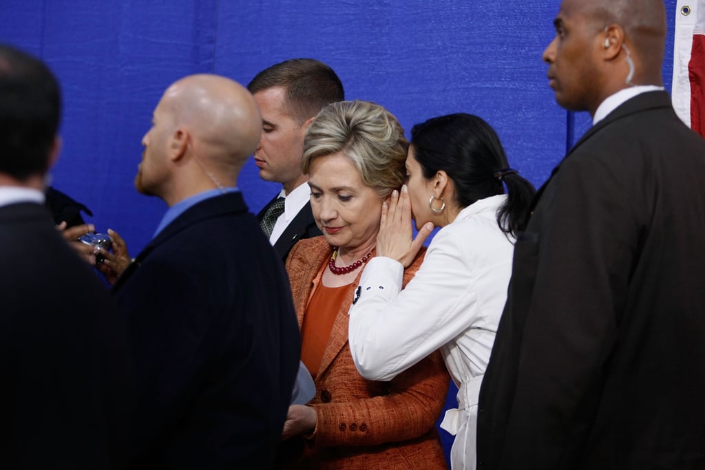 Abedin has been a constant figure by Clinton's side.