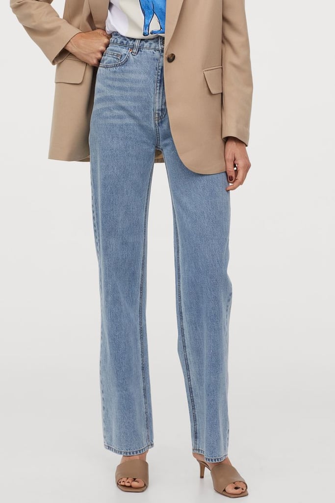 h&m wide leg jeans black