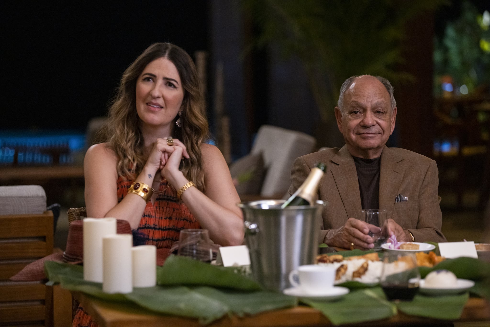 D'Arcy Carden as Harriet and Cheech Marin as Robert Rivera in the film 