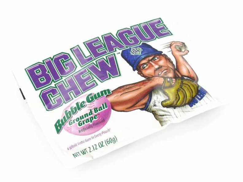 Big League Chew Bubble Gum, Ground Ball Grape - 2.12 oz packet