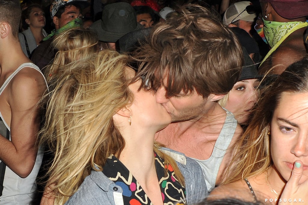 Dianna Agron and her rumored boyfriend, Thomas Cocquerel, kissed.