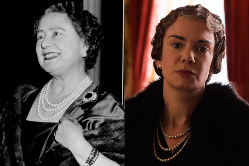 Queen Elizabeth the Queen Mother and Victoria Hamilton